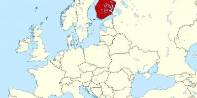 World map showing Finland