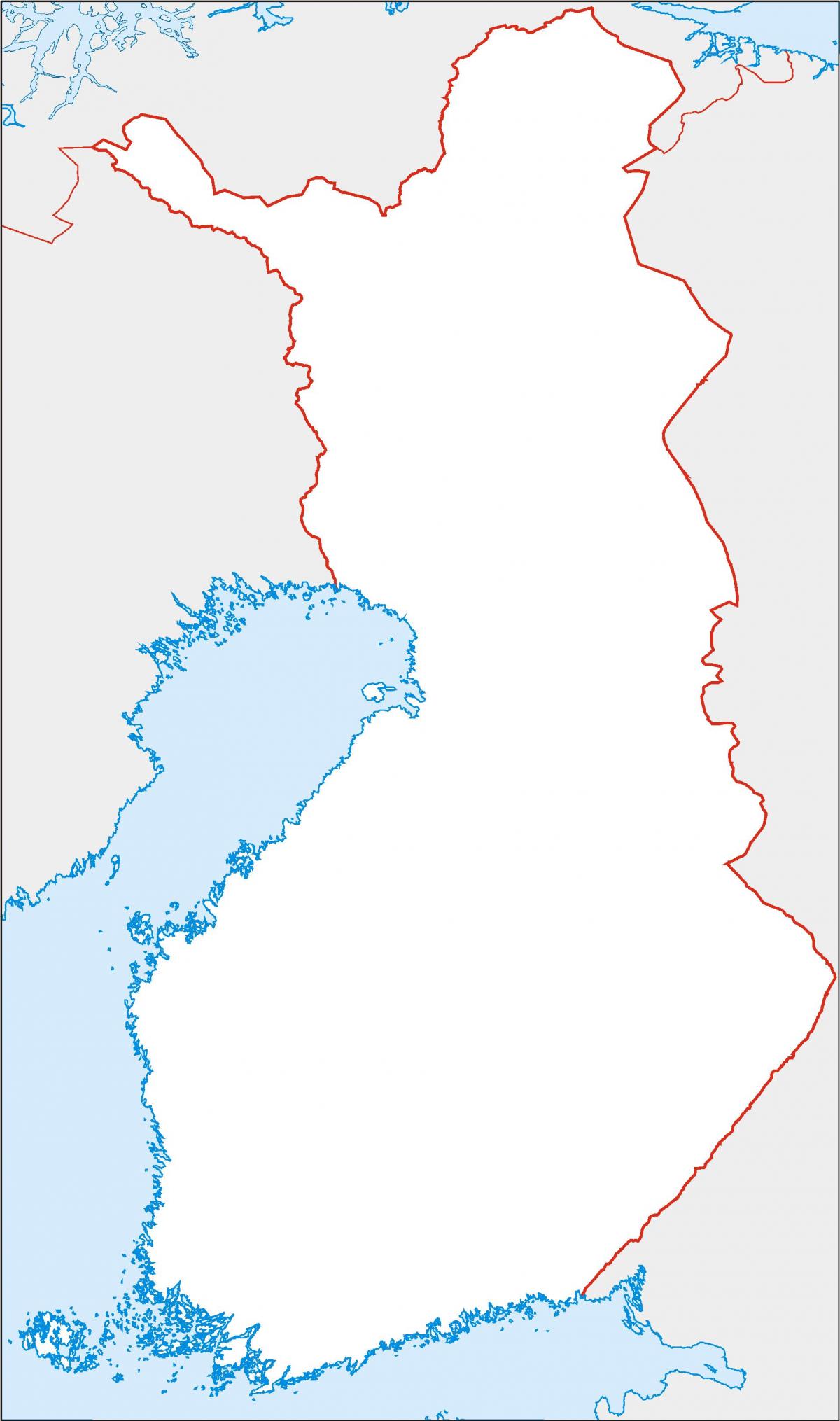blank map of Finland