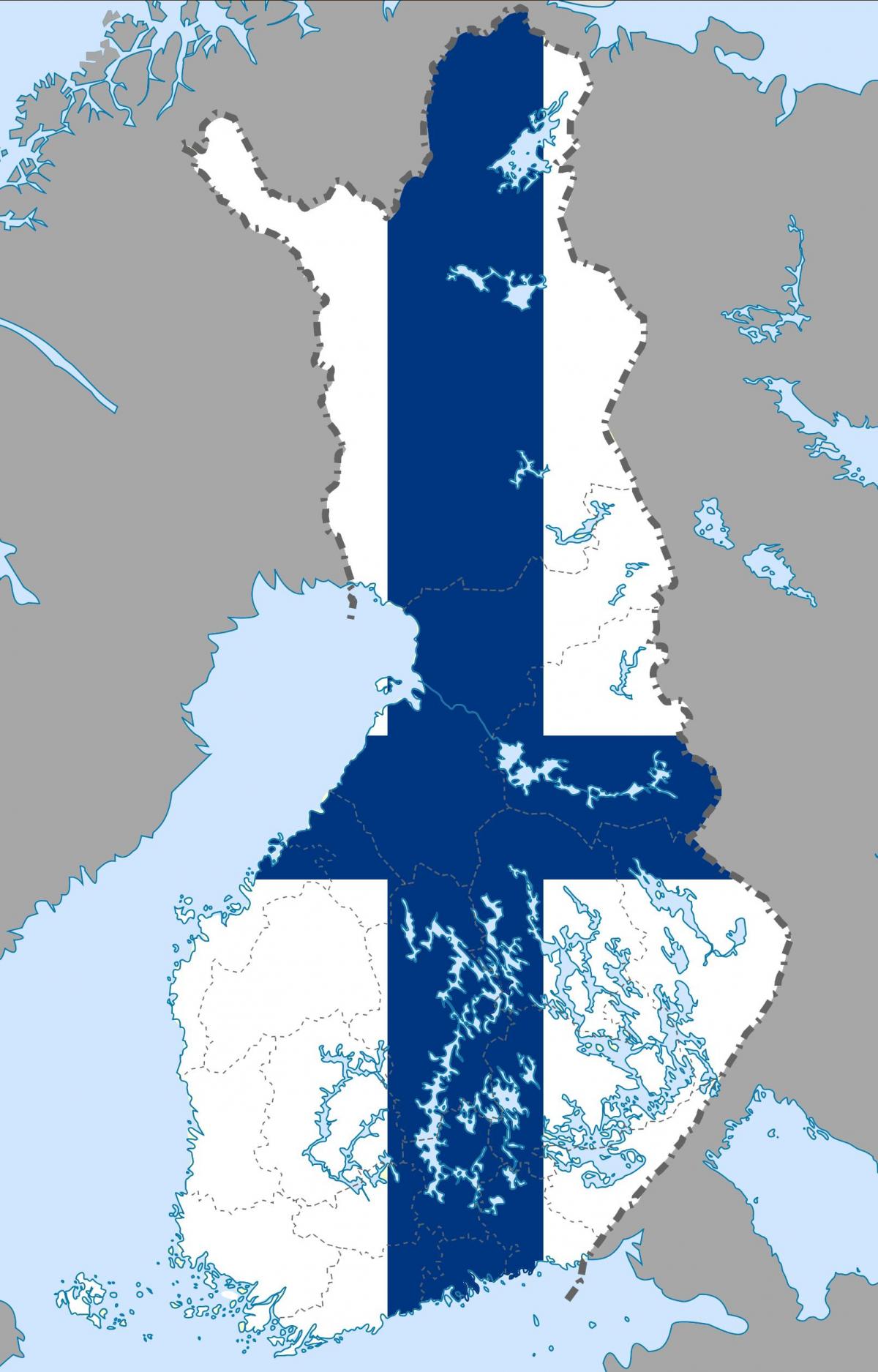 Finland map flag