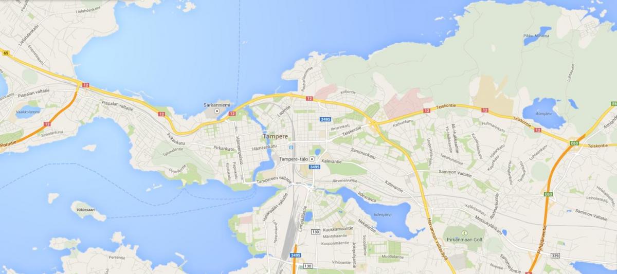 Map of tampere Finland
