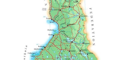 Map of Finland elevation