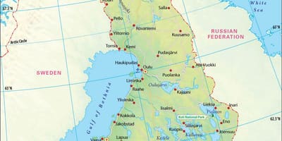 Map of Finland geography