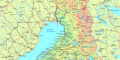 Map of Finland road