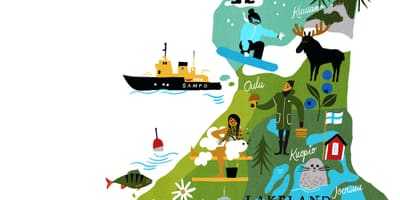 Finland travel map
